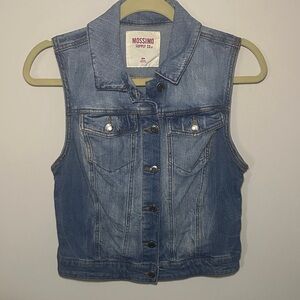 Mossimo Supply Co. Light Blue Denim Sleeveless Vest Jacket